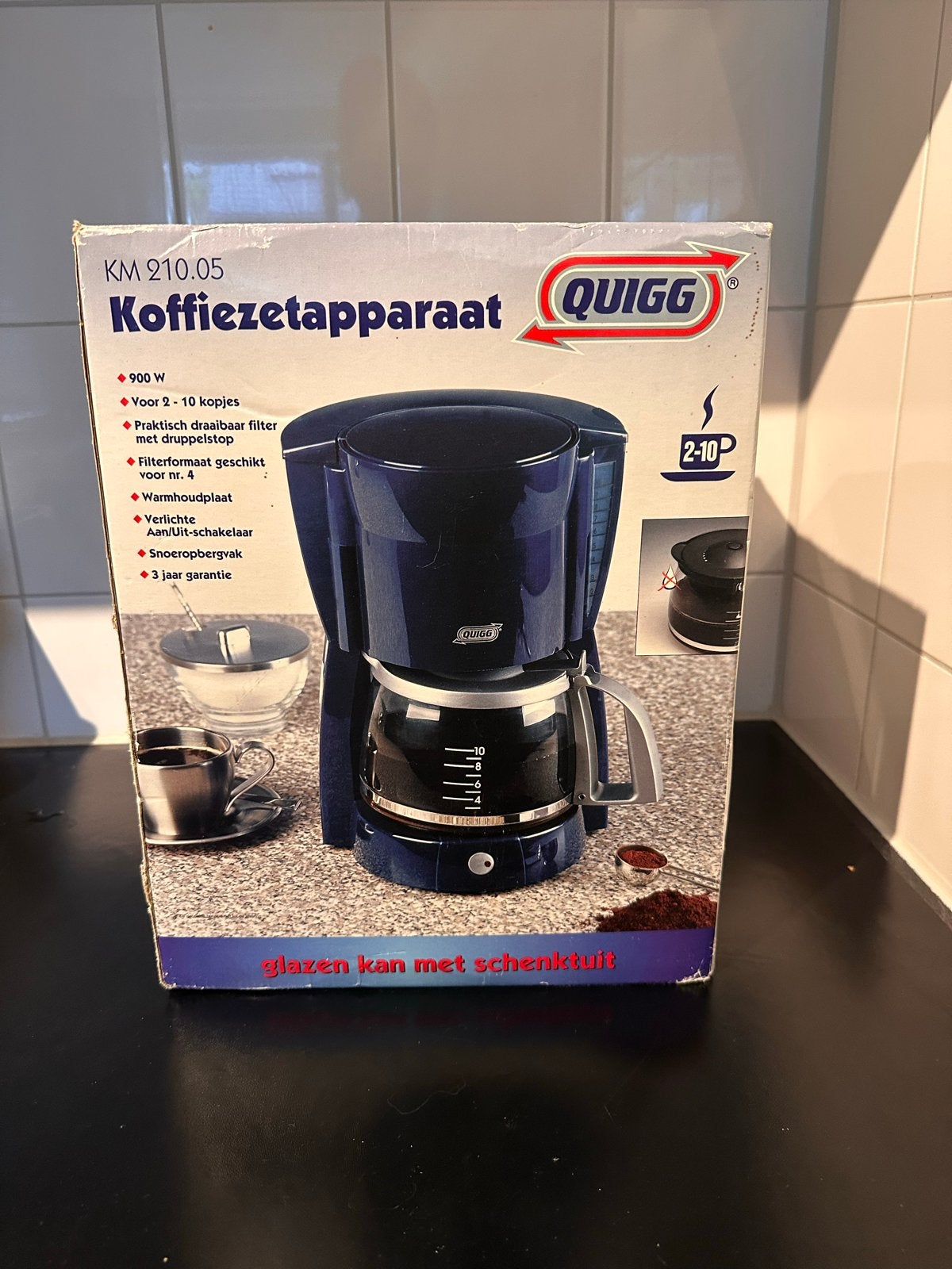 Quigg KM 210.05 Koffiezetapparaat - Nieuw in doos, Gemalen koffie, Ophalen of Verzenden, 4 tot 10 kopjes, Koffiemachine
