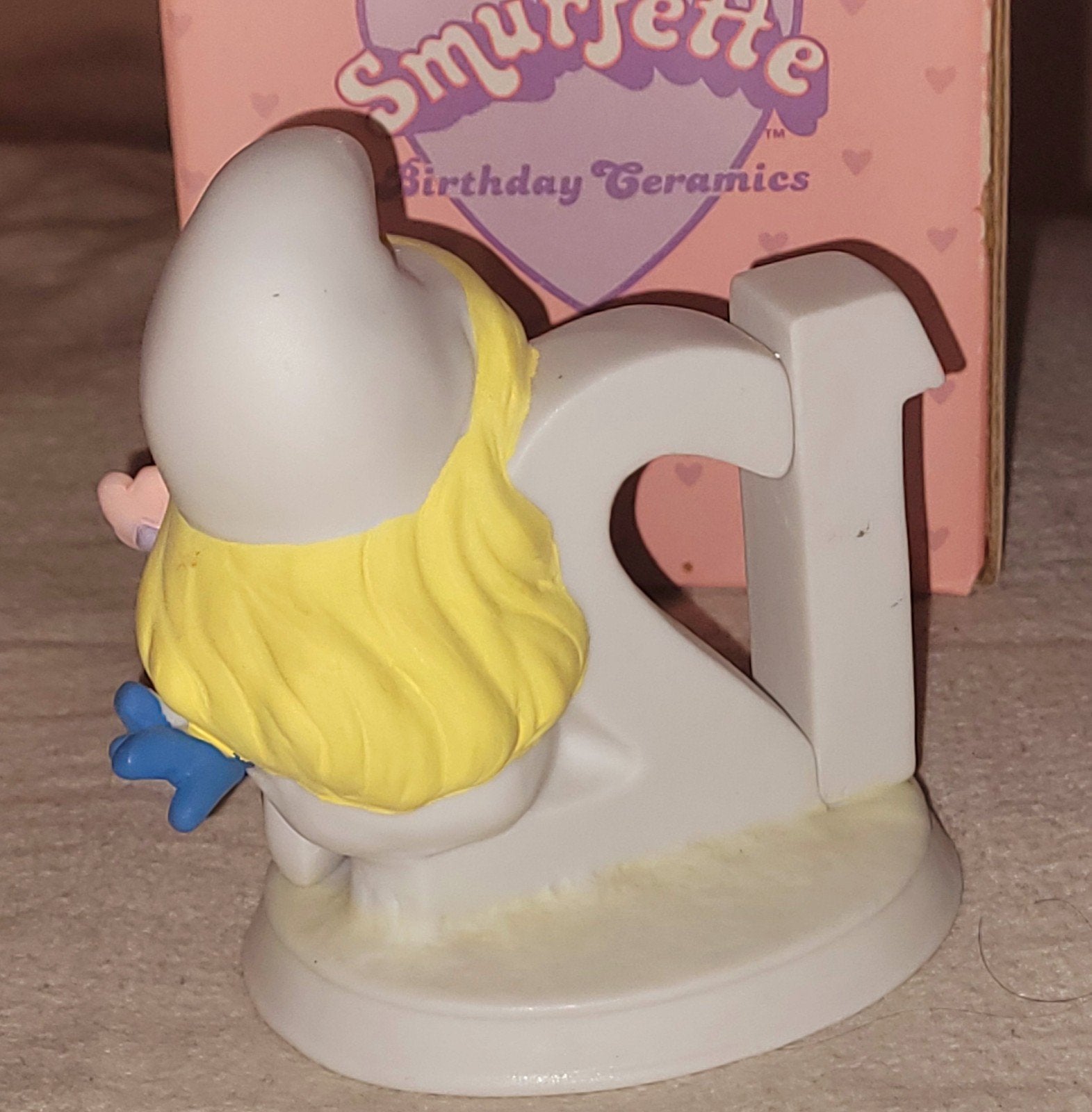 TOP Smurfette 12 Birthday beeldje porselein W.Berrie + doos, Ophalen, Zo goed als nieuw, Smurfin, Overige typen