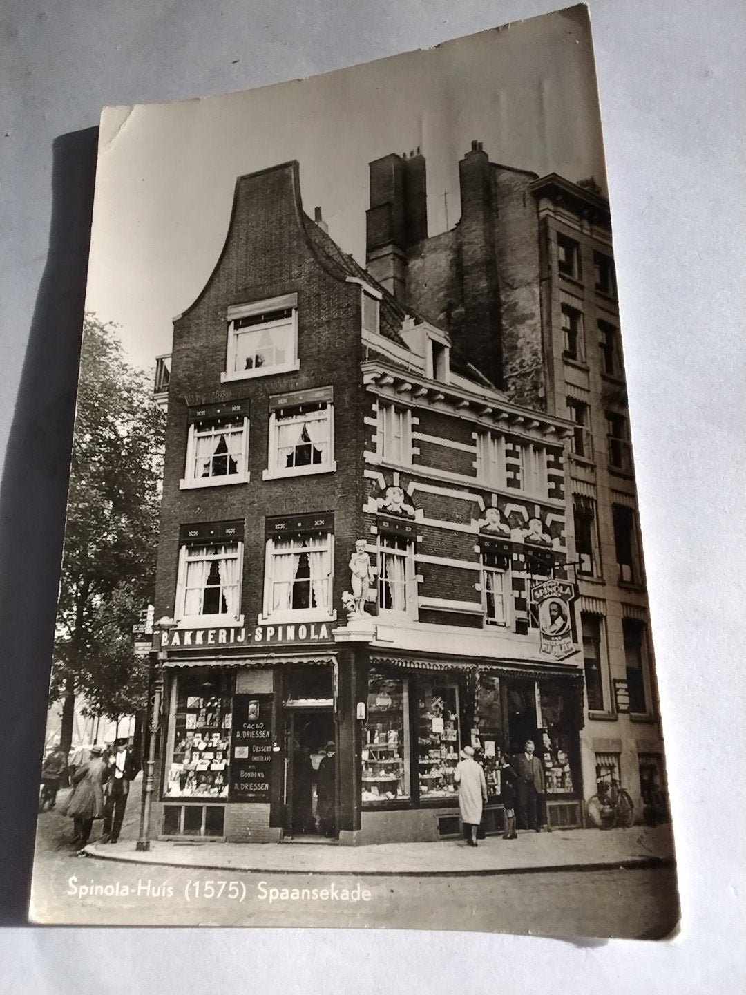 Oude ansichtkaart Spinola-Huis (1575) Spaansekade Rotterdam, Verzamelen, Ophalen of Verzenden, 1940 tot 1960, Gelopen, Zuid-Holland