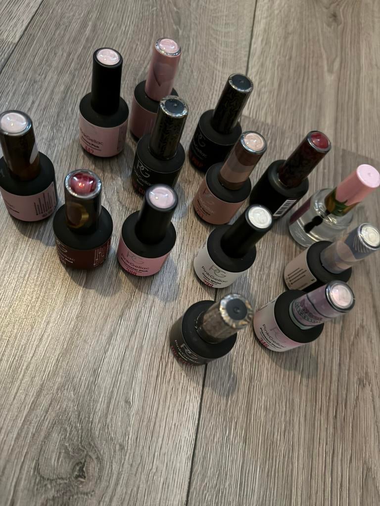Pink gellac 10 stuks zo goed als nieuw, Ophalen, Zo goed als nieuw, Overige kleuren, Handen en Nagels