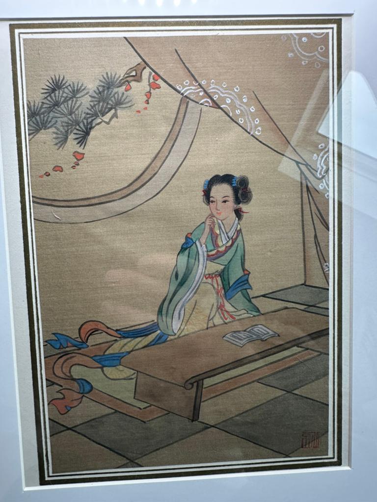 oude Chinese mooie schilderij, Ophalen of Verzenden