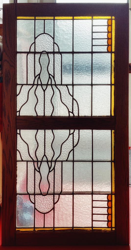Glas in lood raam stijl Colenbrander 6x, Ophalen, Zo goed als nieuw, Minder dan 80 cm, Glas in lood