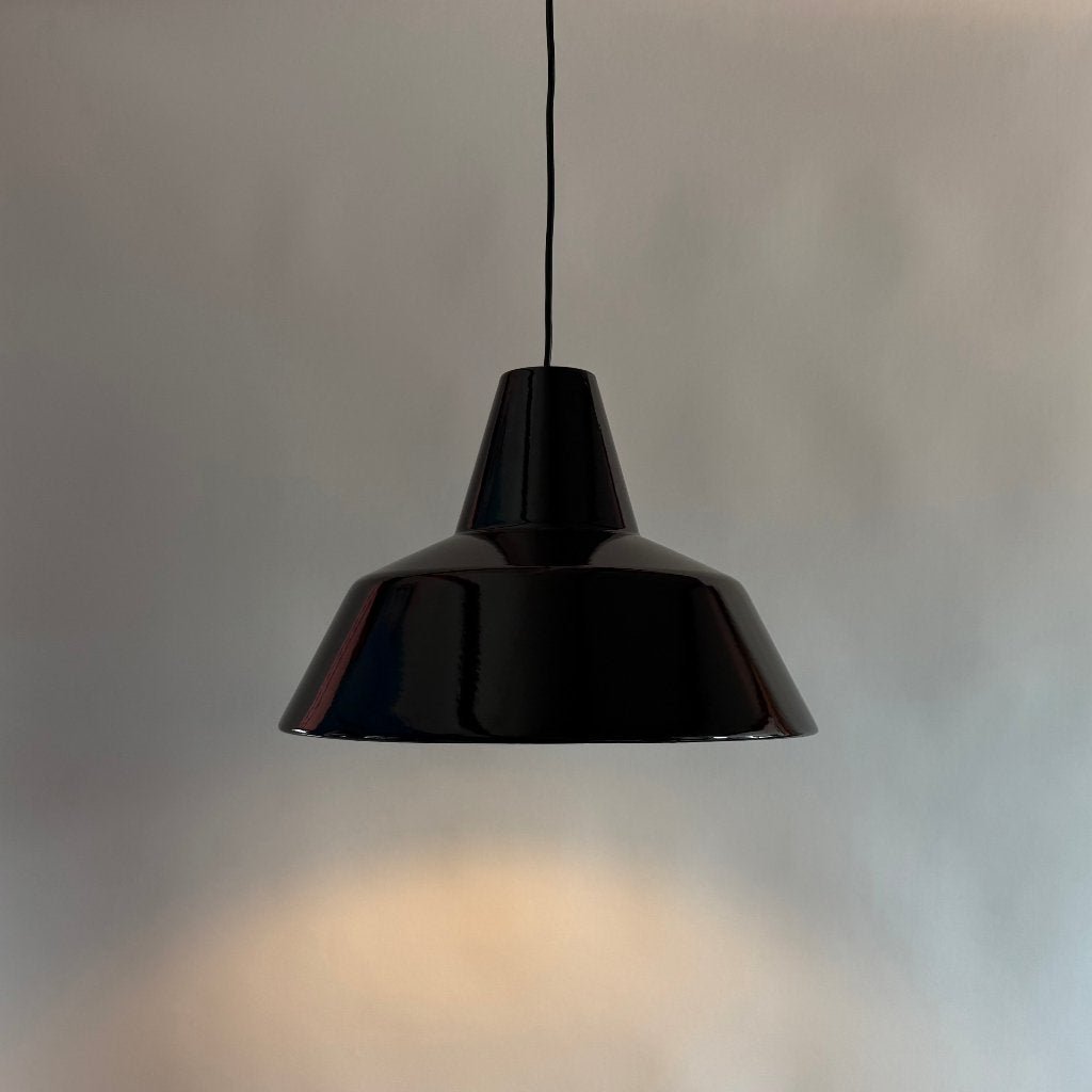 Louis Poulsen Fabriekslamp type 19540 zwart, Ophalen of Verzenden, Overige materialen, E27 (groot)