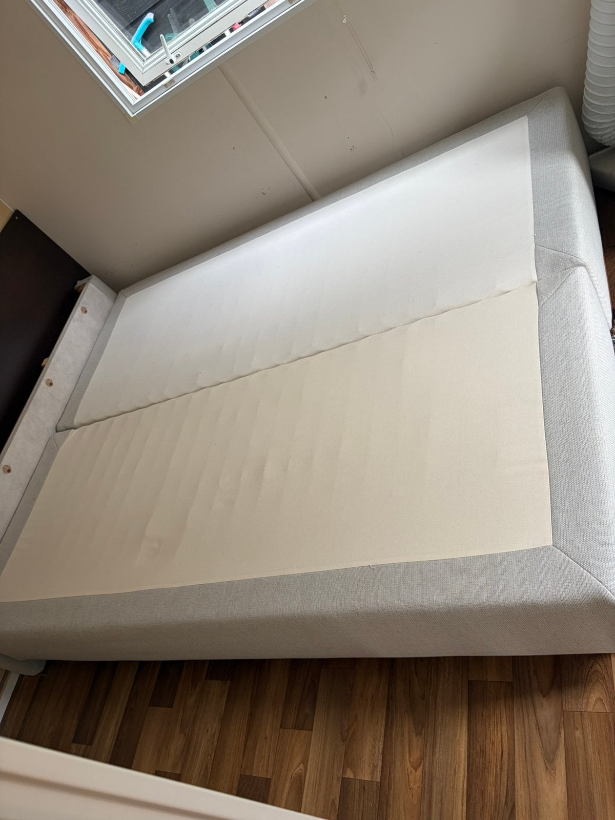 2x boxspring ikea Evenskjer zand zonder matras 80x200 cm, Huis en Inrichting, Slaapkamer | Boxsprings, Ophalen, Eenpersoons, Beige