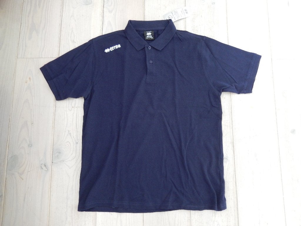 Nieuw met kaartje Errea donkerblauw poloshirt shirt mt m/L, Nieuw, Ophalen of Verzenden, Erea, Maat 48/50 (M)