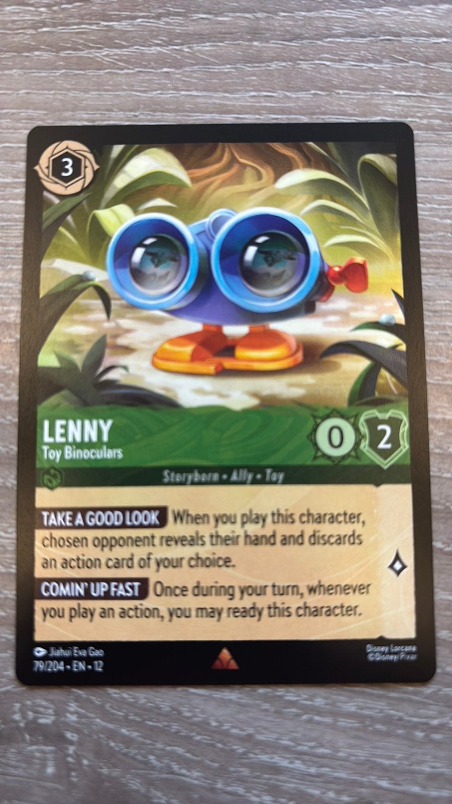 Disney Lorcana Lenny Toy Binoculars 79-204 12WIL nonfoil, Ophalen of Verzenden, Zo goed als nieuw, Losse kaart
