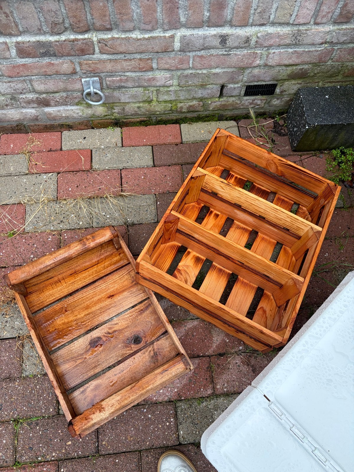 Gratis houten kratten, Ophalen, Gebruikt, 40 tot 60 cm, 50 tot 75 cm