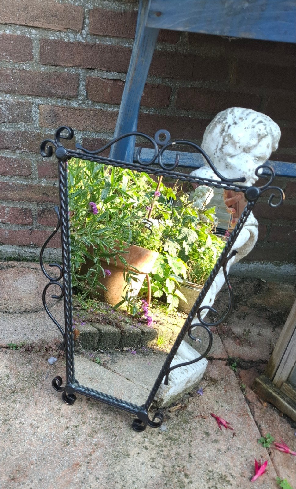 Mooie vintage spiegel, Ophalen of Verzenden, Rechthoekig, Minder dan 50 cm
