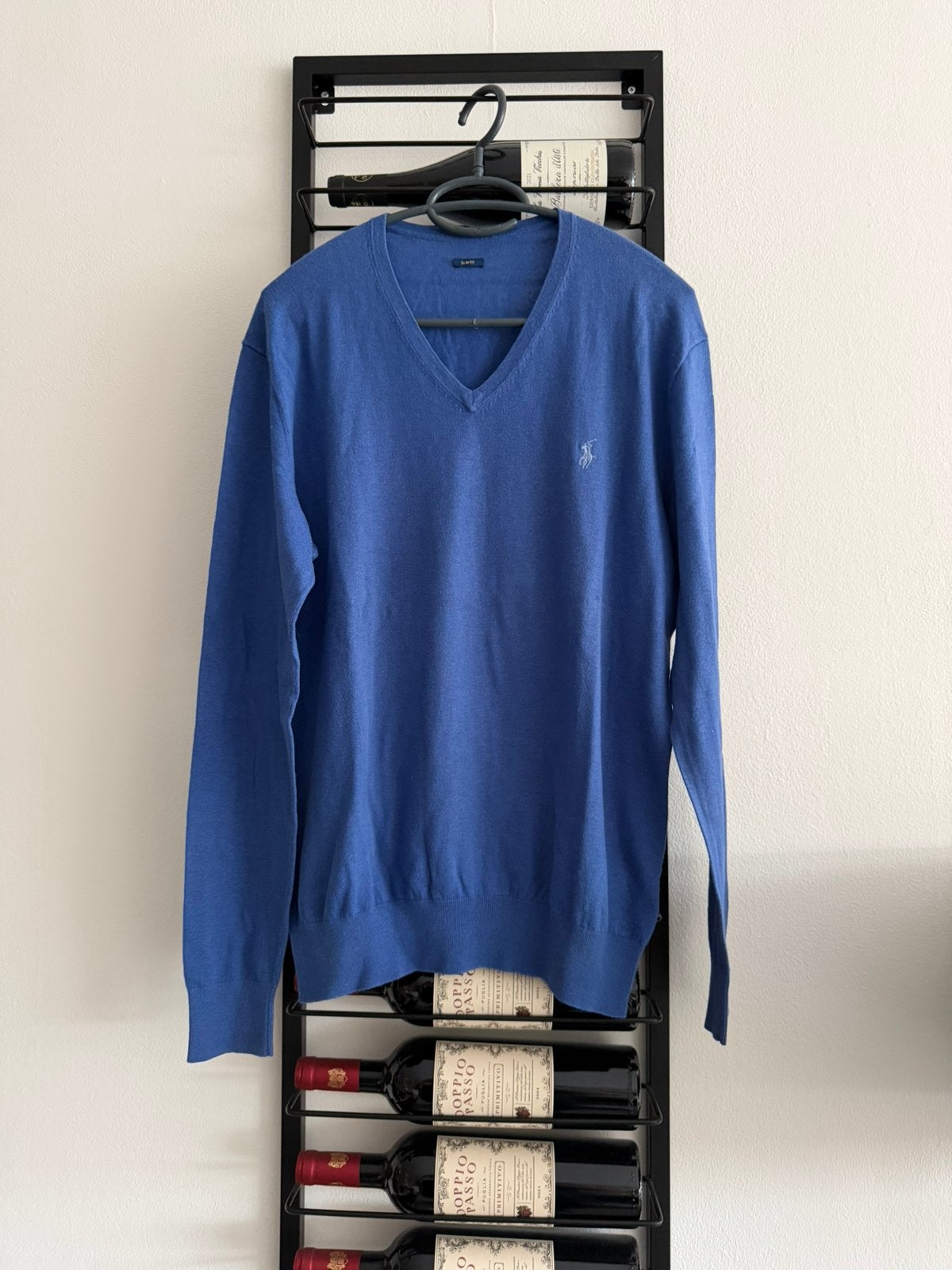 • Ralph Lauren V-Neck Sweater 15% Cashmere/Kasjmier (Maat L), Ophalen of Verzenden, Zo goed als nieuw, Maat 48/50 (M), Blauw