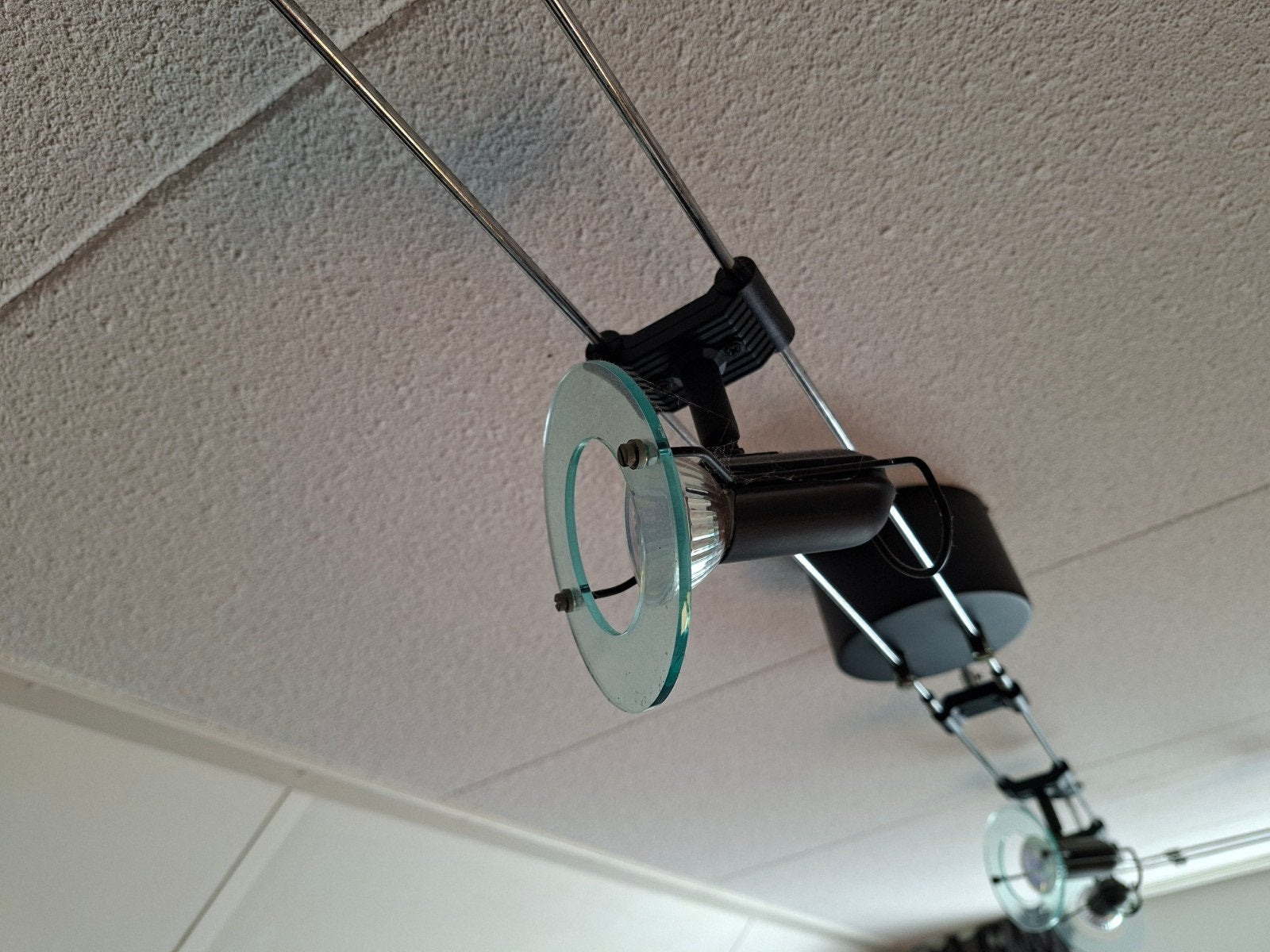 Plafondlamp met meerdere Halogeenspots, Ophalen, Gebruikt, Plafondspot of Wandspot, Overige materialen