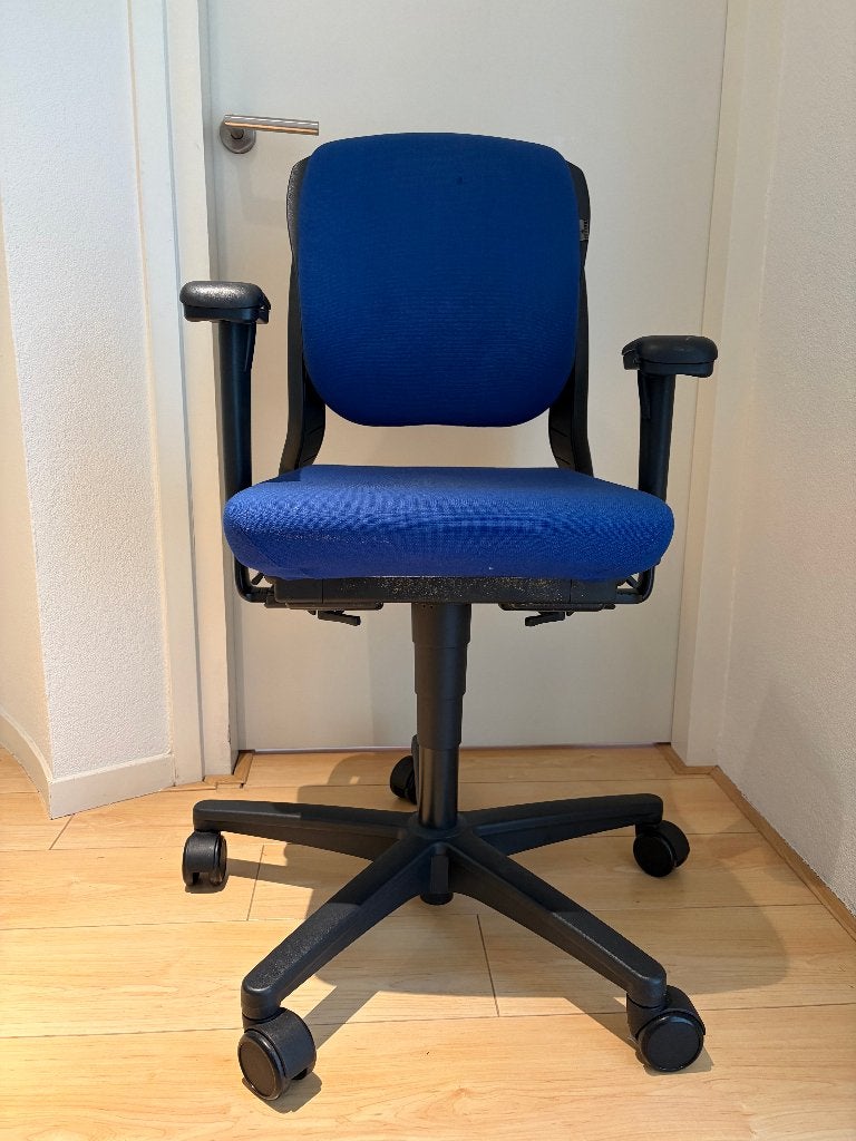 Blauwe Bureaustoel, Huis en Inrichting, Ophalen, Gebruikt, Blauw, Bureaustoel