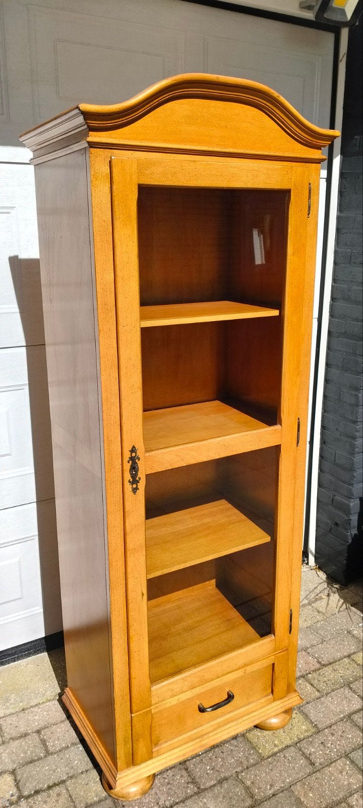 Vitrinekast / Kersenhout kleur., Ophalen, 50 tot 100 cm, Zo goed als nieuw, Kersenhout