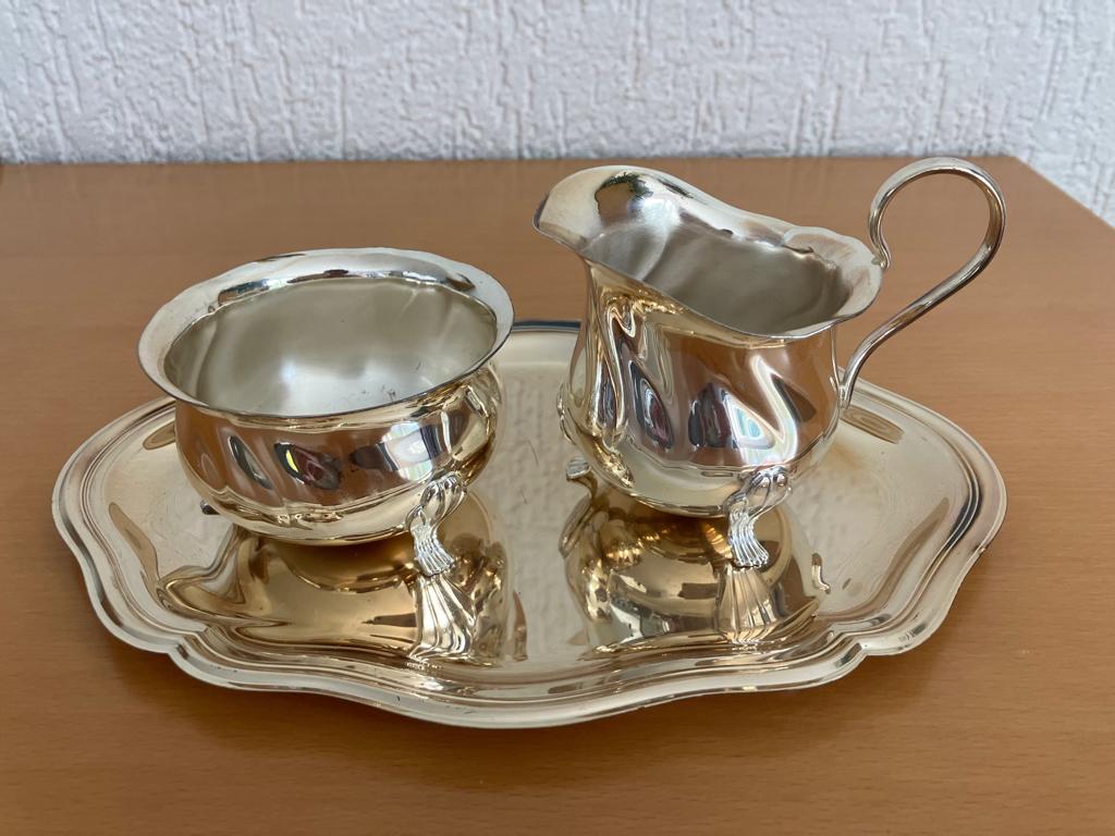Driedelig Verzilverd Roomstel, Ophalen of Verzenden