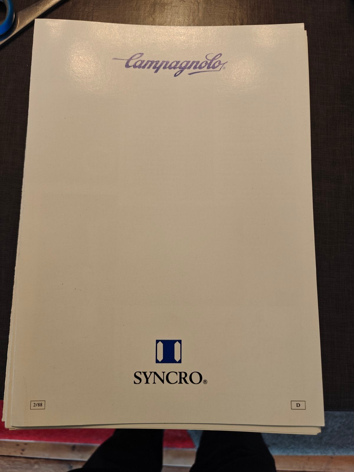 campagnolo syncro catalogus, Ophalen of Verzenden