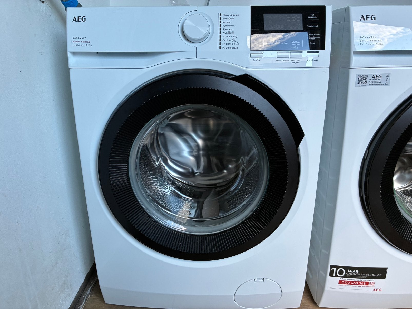 Bijna Nieuw Nieuwste Model amper gebruikt AEG Exclusiv 9Kg, AEG, 1200 tot 1600 toeren, AEG, 8 tot 10 kg