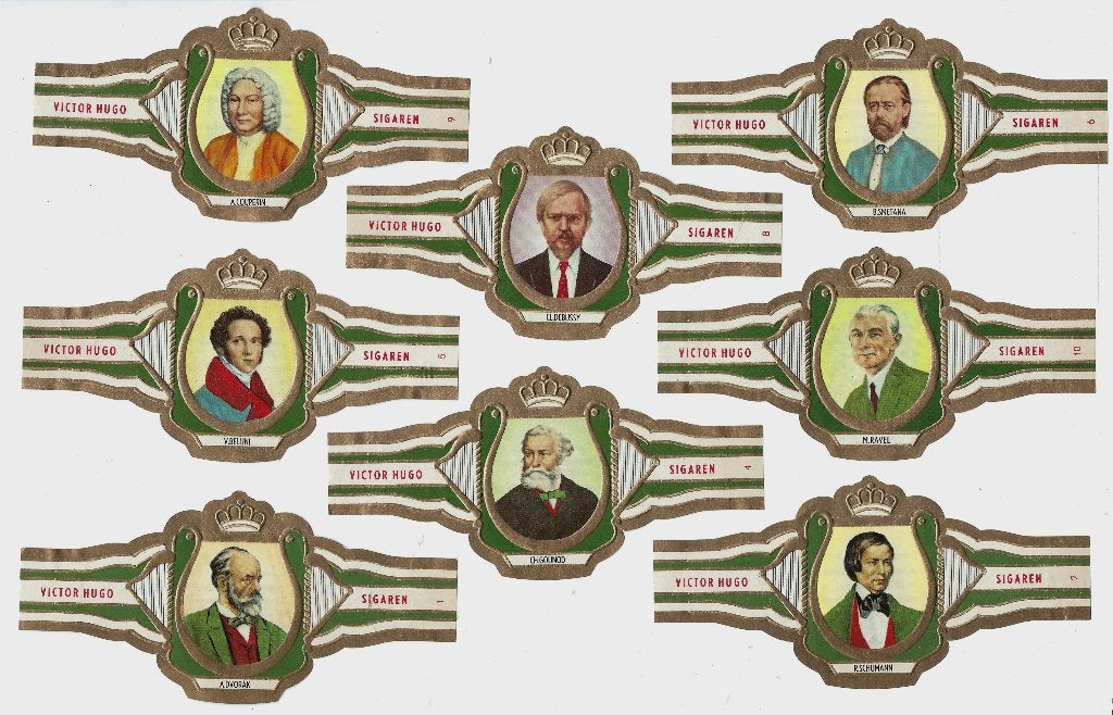 SIGARENBANDJES COMPONISTEN SERIE 1-15, Verzenden, Zo goed als nieuw, Sigarenbandjes