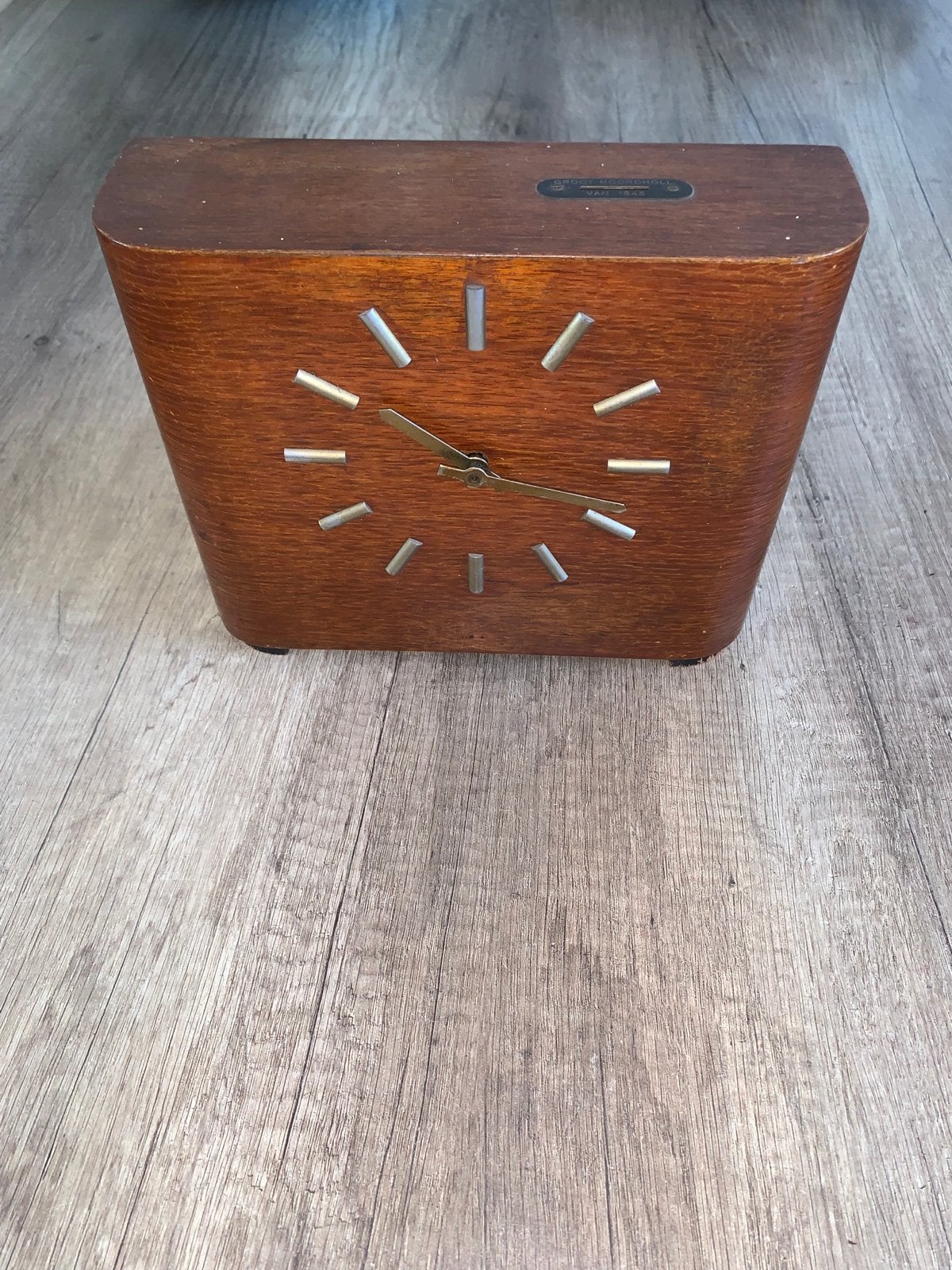 Antieke houten tafelklok -spaarpot Groot Noordholl van 1845, Ophalen of Verzenden