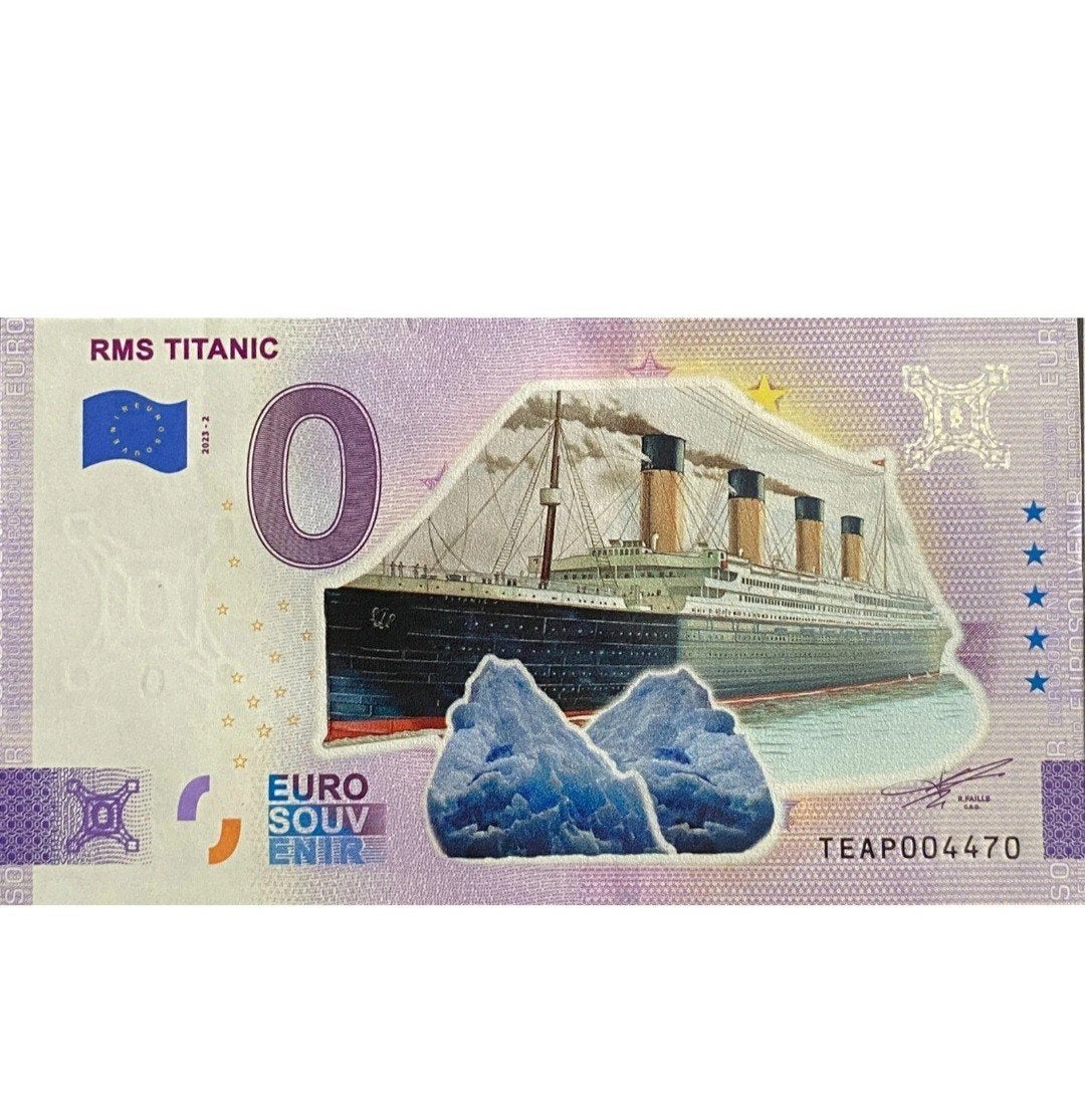0 Euro biljet RMS - Titanic Kleur, Ophalen of Verzenden, Overige landen, 5 euro