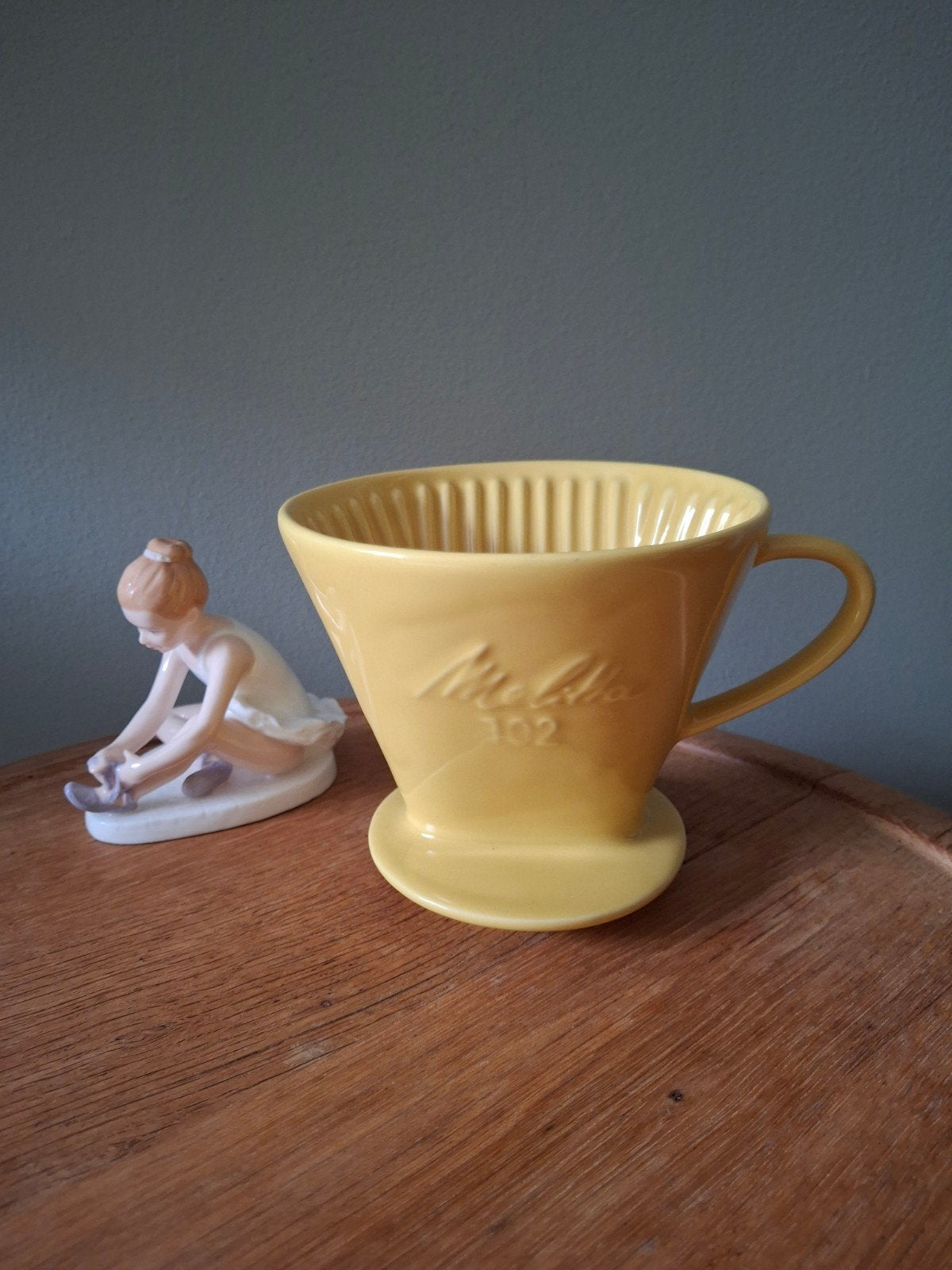 Melitta filter 102 pastelgeel - puntgaaf, Ophalen of Verzenden