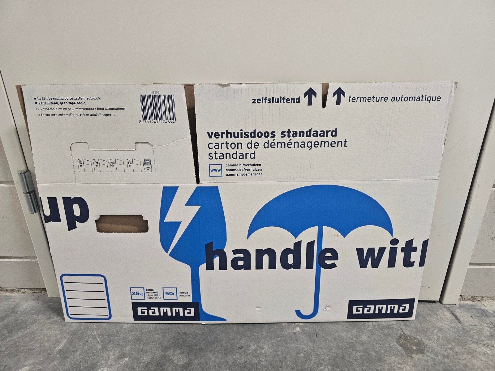 Gamma verhuisdozen  - Zeer perfecte staat!!, Ophalen, Zo goed als nieuw, Doos, Opvouwbaar