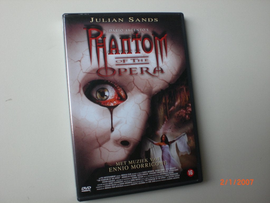 dvd The Phantom of the Opera Julien Sands Asia Argento, Vanaf 16 jaar, Ophalen of Verzenden, Zo goed als nieuw, Overige genres