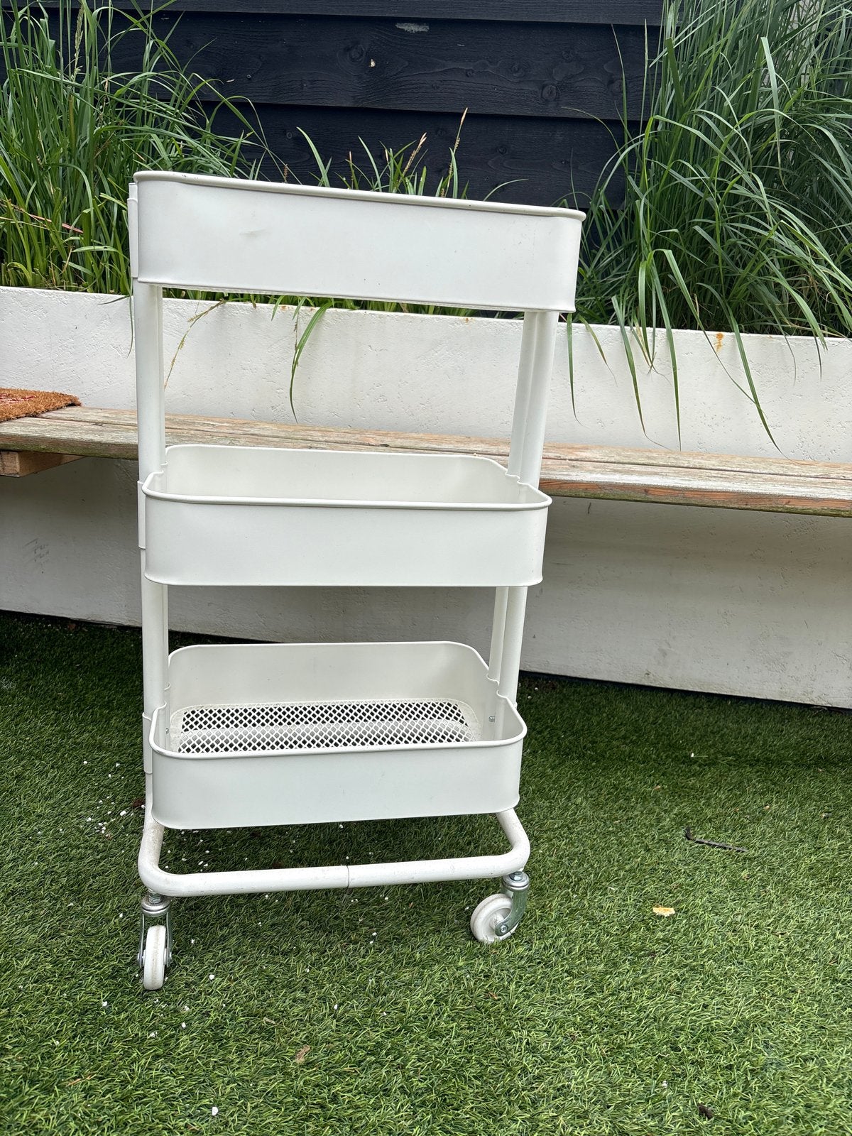 Witte roltafel met 3 etages - IKEA RÅSKOG, Ophalen, Gebruikt
