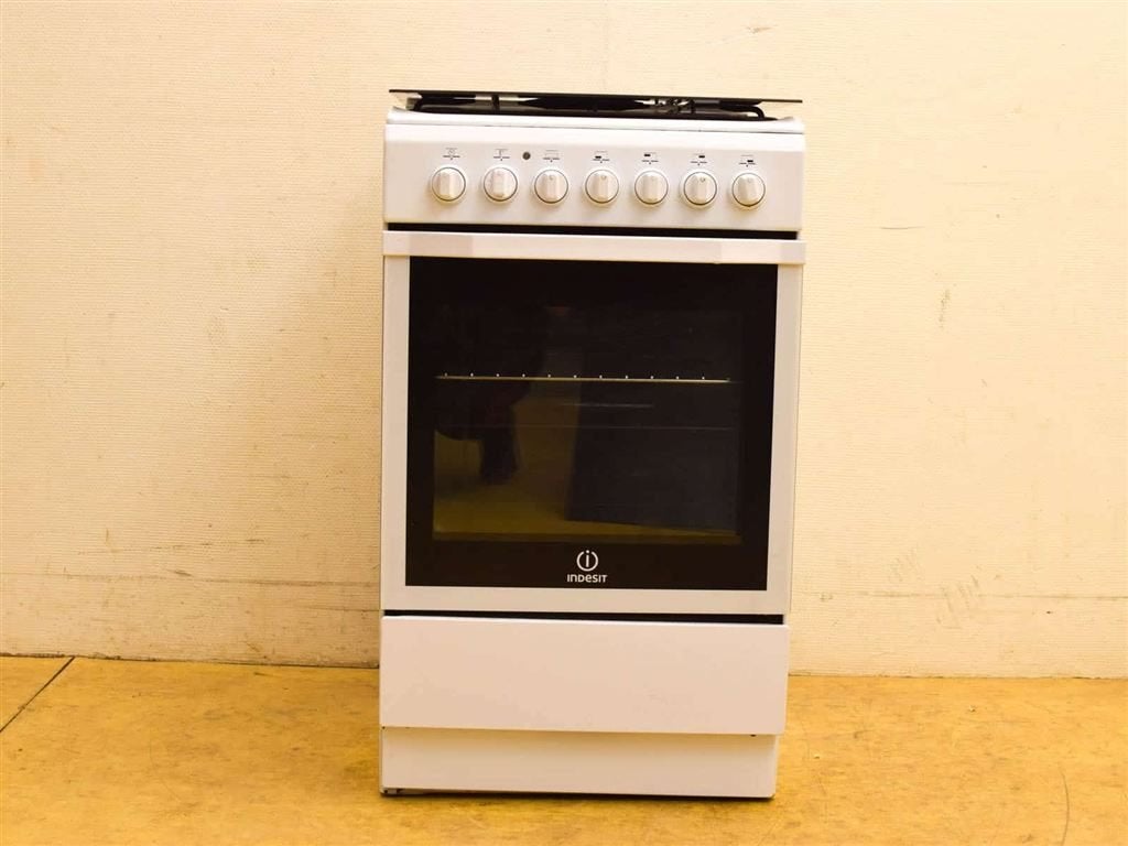 Indesit gasfornuis 53386, Gebruikt, Inbouw, Inductie, 85 tot 90 cm