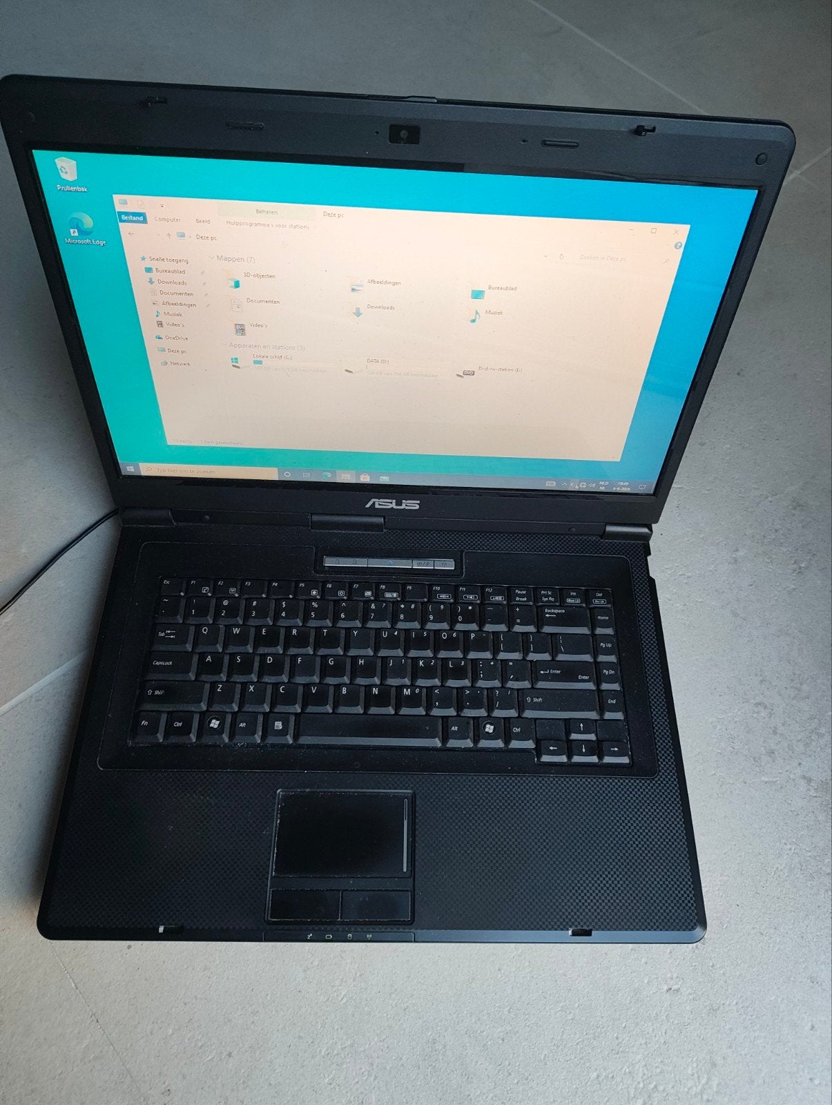 ASUS X58L 15.6 inch laptop met originele lader, accu defect, Gebruikt, HDD, ASUS, 250 GB