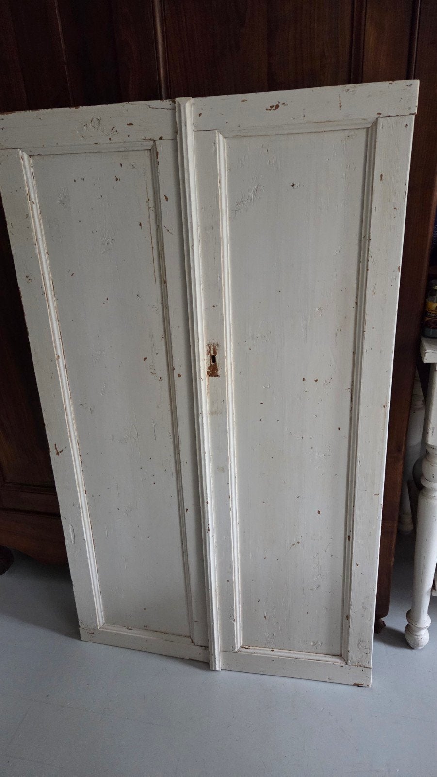 2 Brocante oude grenen panelen
deuren, Ophalen