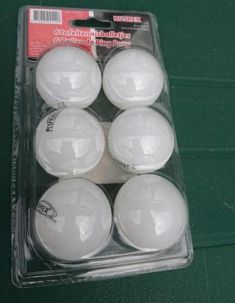 Tafeltennis balletjes - 6 stuks - Nieuw in verpakking, Ophalen of Verzenden, Nieuw, Net, Batje(s) of Balletje(s)