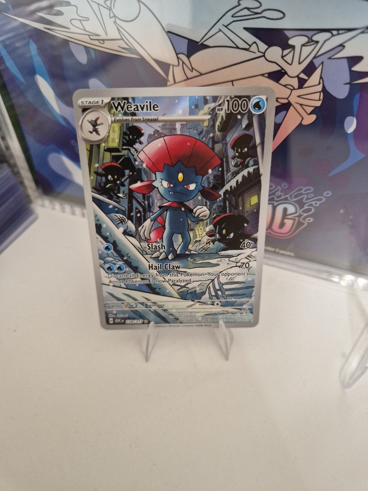 Weavile 228/217, Ophalen of Verzenden, Zo goed als nieuw, Losse kaart, Foil