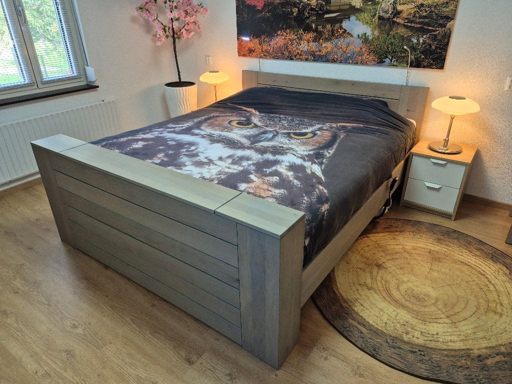 Goossens Aberson ledikant (bed) met TV-lift, Ophalen, Gebruikt, Tweepersoons, 180 cm