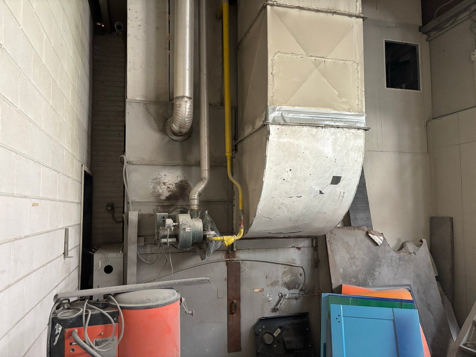 Professionele spuitcabine met verwarming, Ophalen