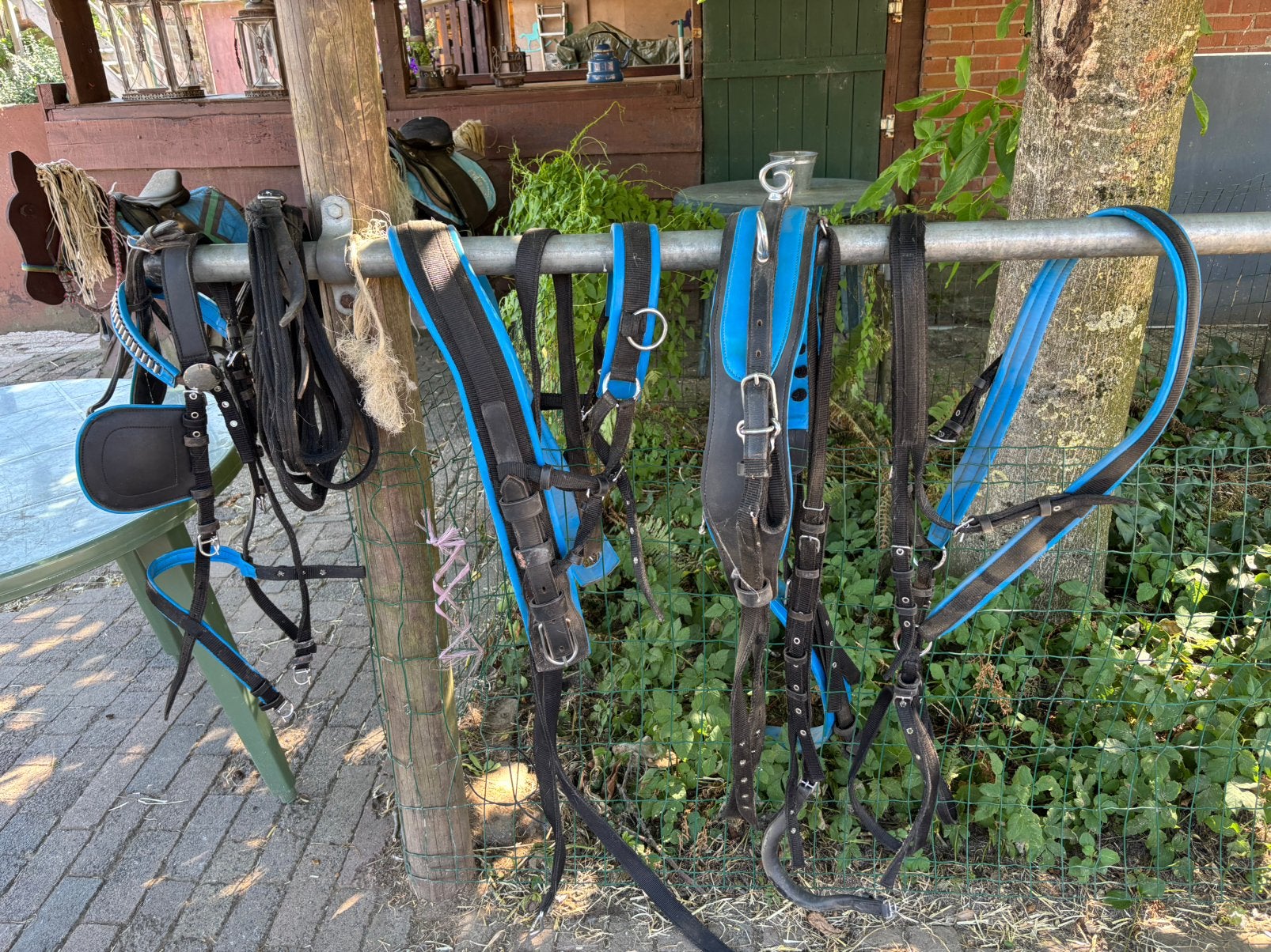 Enkelspan mentuig  nylon en kunstleer maat cob, Dieren en Toebehoren, Paarden en Pony's | Hoofdstellen en Tuigage, Overige disciplines