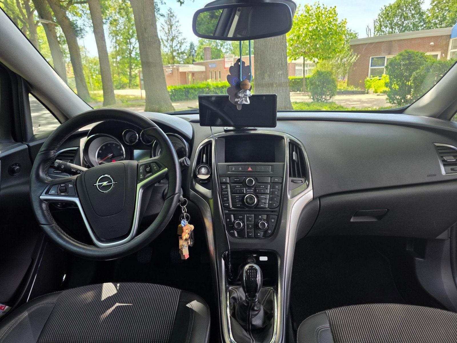 Opel Astra 1.4 Turbo 88KW Sports Tourer 2012 Zwart, Auto's, Voorwielaandrijving, 4 cilinders, Leder en Stof, Zwart