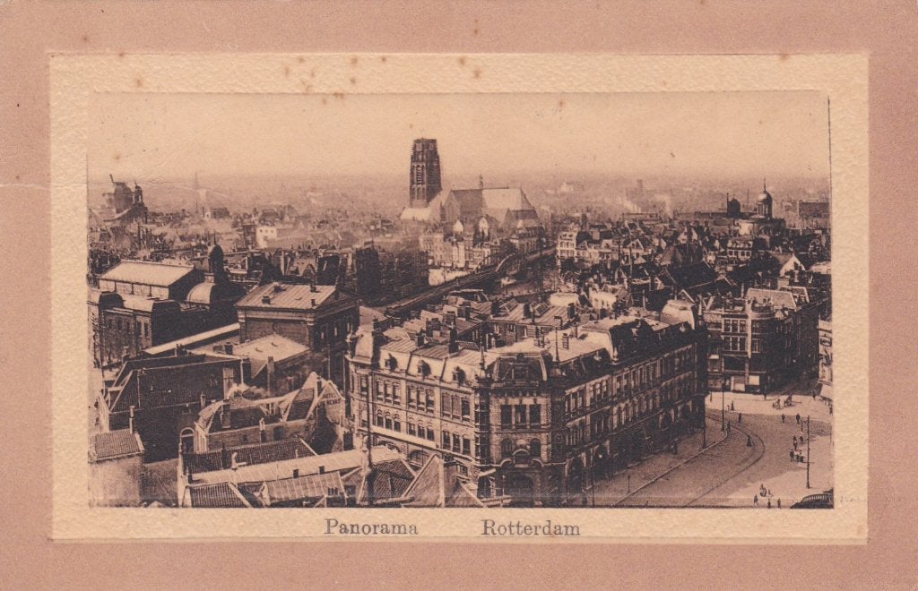 18923 Panorama Rotterdam Zuid-Holland gelopen 1914, Verzenden, Voor 1920, Gelopen, Zuid-Holland
