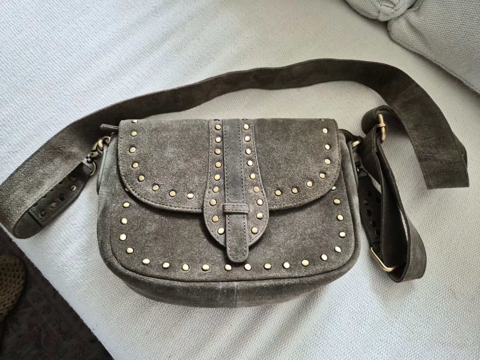 Suede tas DSTRCT, Ophalen of Verzenden, Zo goed als nieuw, Overige merken, Leer