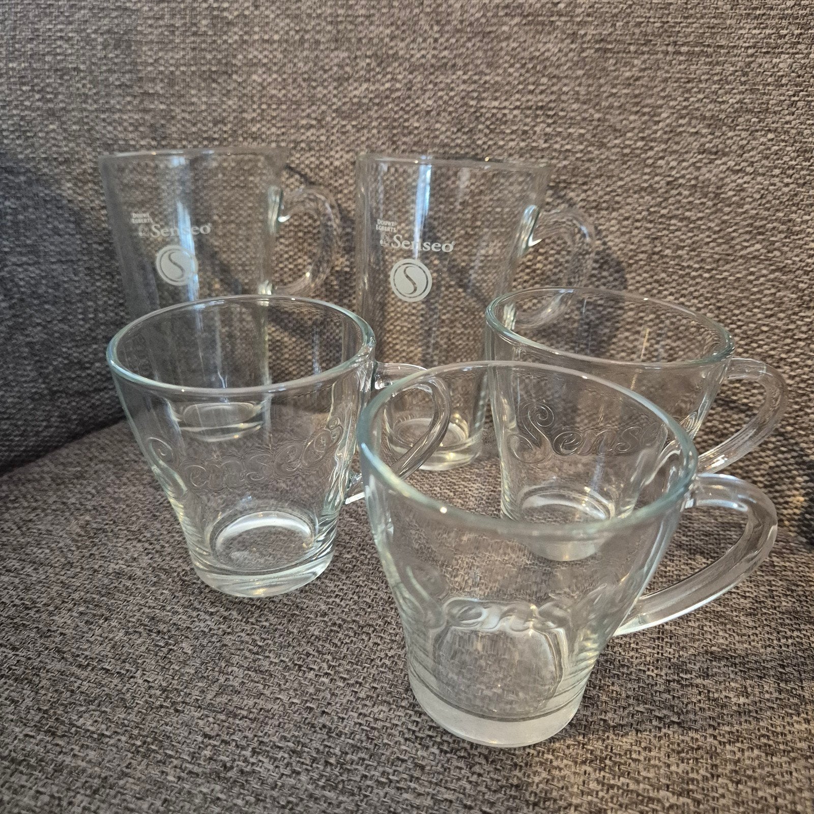 Senseo Douwe Egberts Glazen Kopjes - Set van 5, Overige merken, Ophalen of Verzenden, Kop(pen) en/of Schotel(s), Glas