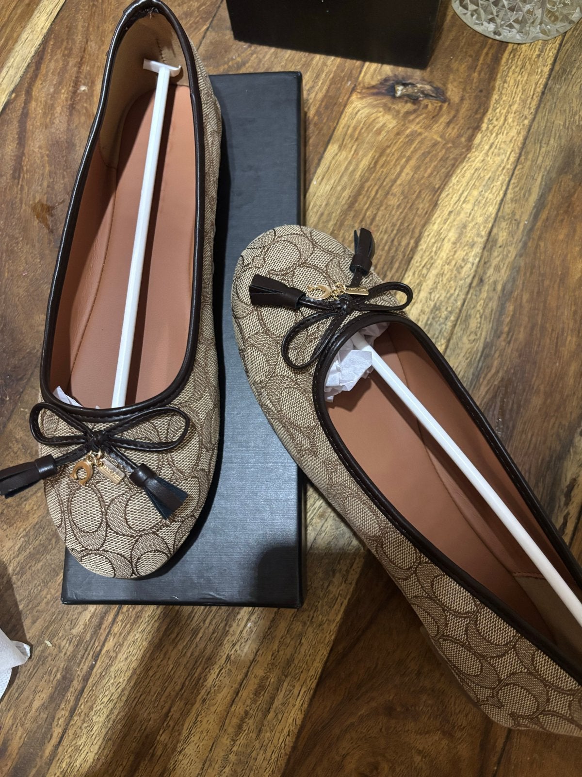 Nieuwe Coach Ballerina's Bruin Maat 42, Kleding | Dames, Ophalen of Verzenden, Nieuw, Bruin, Ballerina's