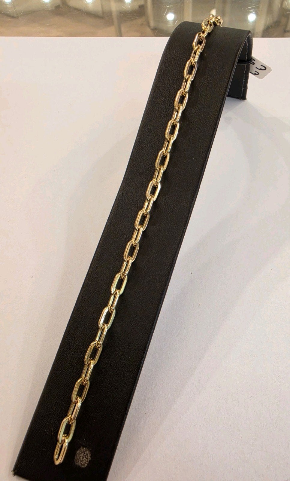 14 karaata gouden paperclip / closed forever armband 19 cm, Ophalen of Verzenden, Zo goed als nieuw, Goud, Goud