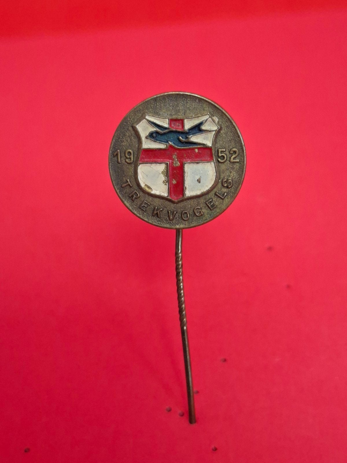 Oude speld DE TREKVOGELS, Verzamelen, Speldjes, Pins en Buttons, Ophalen of Verzenden