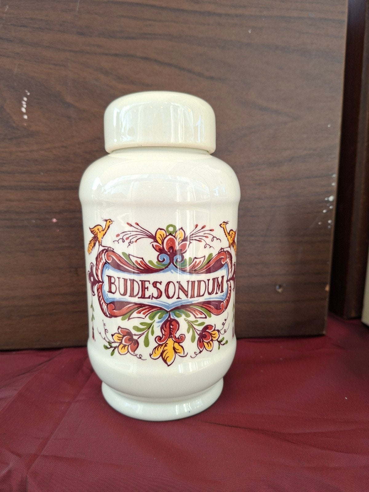 Keramieke apothekerspot 'Budesonidum' Zenith Gouda nr 1749, Antiek en Kunst, Antiek | Keramiek en Aardewerk, Ophalen of Verzenden