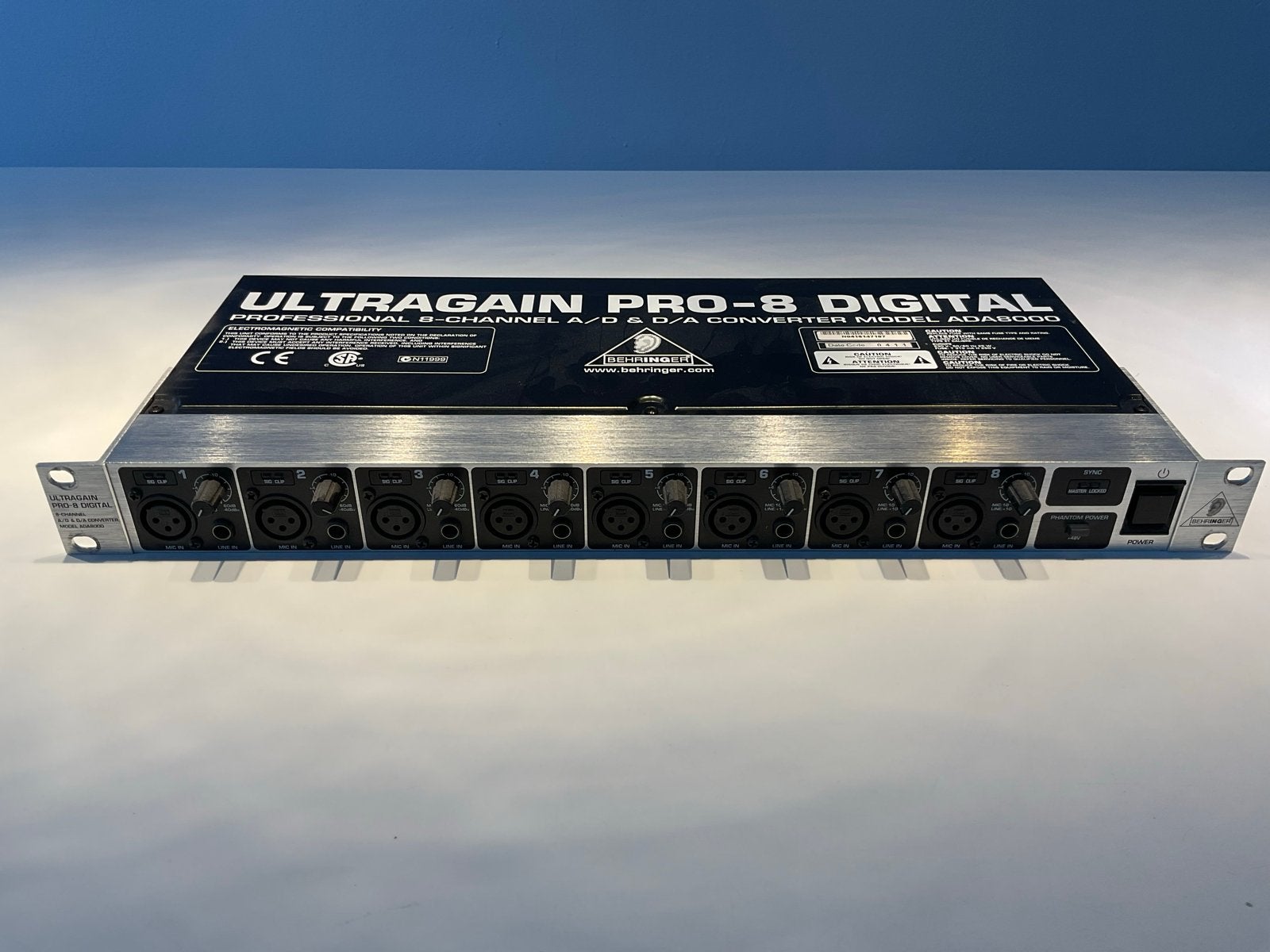 Behringer ULTRAGAIN PRO-8 DIGITAL ADA8000, Ophalen, Zo goed als nieuw, 5 tot 10 kanalen, Microfooningang
