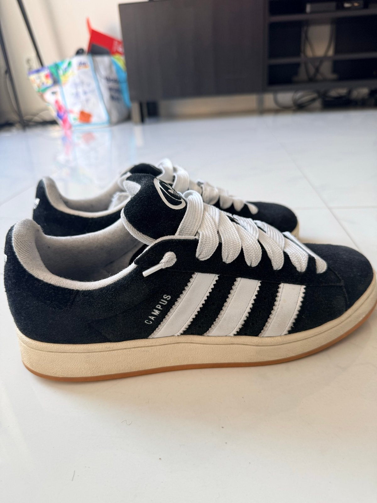 Adidas Campus 00s Sneakers Zwart Maat 45 1/3, Ophalen, Zwart, Sneakers of Gympen, Gedragen