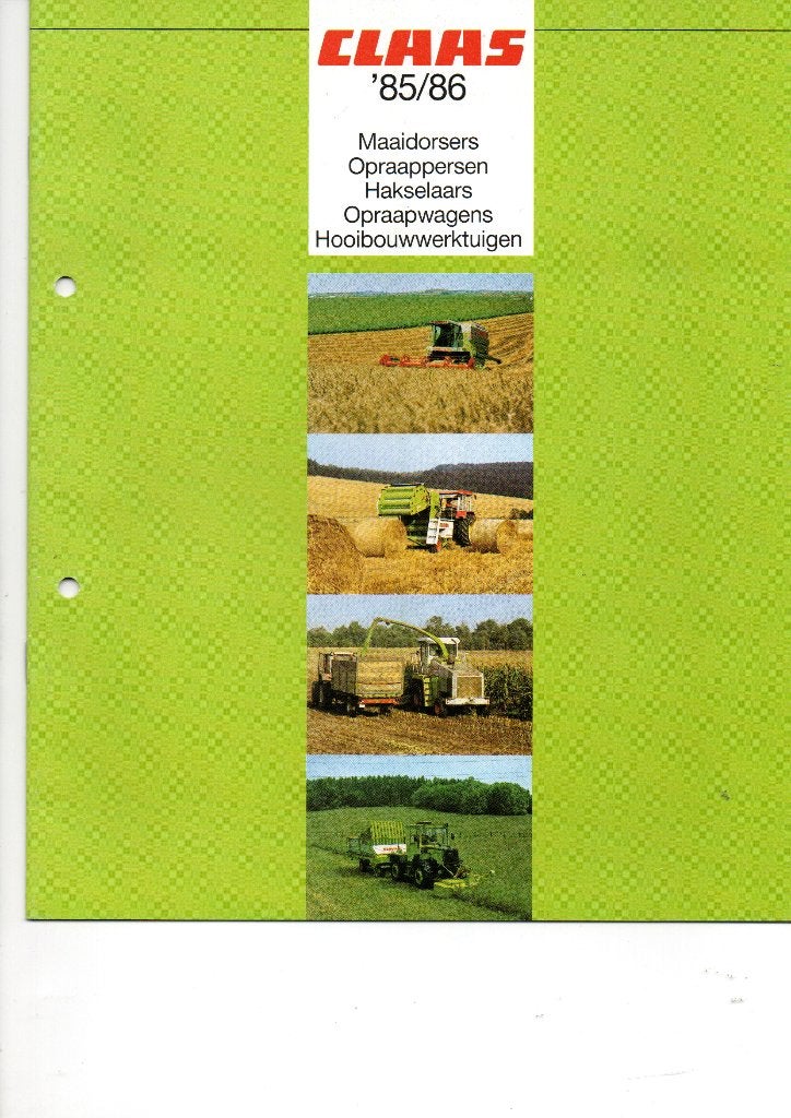 Programma Claas hooibouwwerktuigen 85\86, Ophalen of Verzenden, Zo goed als nieuw