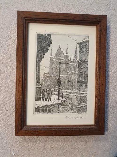 ets Frans van Leeuwen Amsterdam Nieuwe kerk, Ophalen