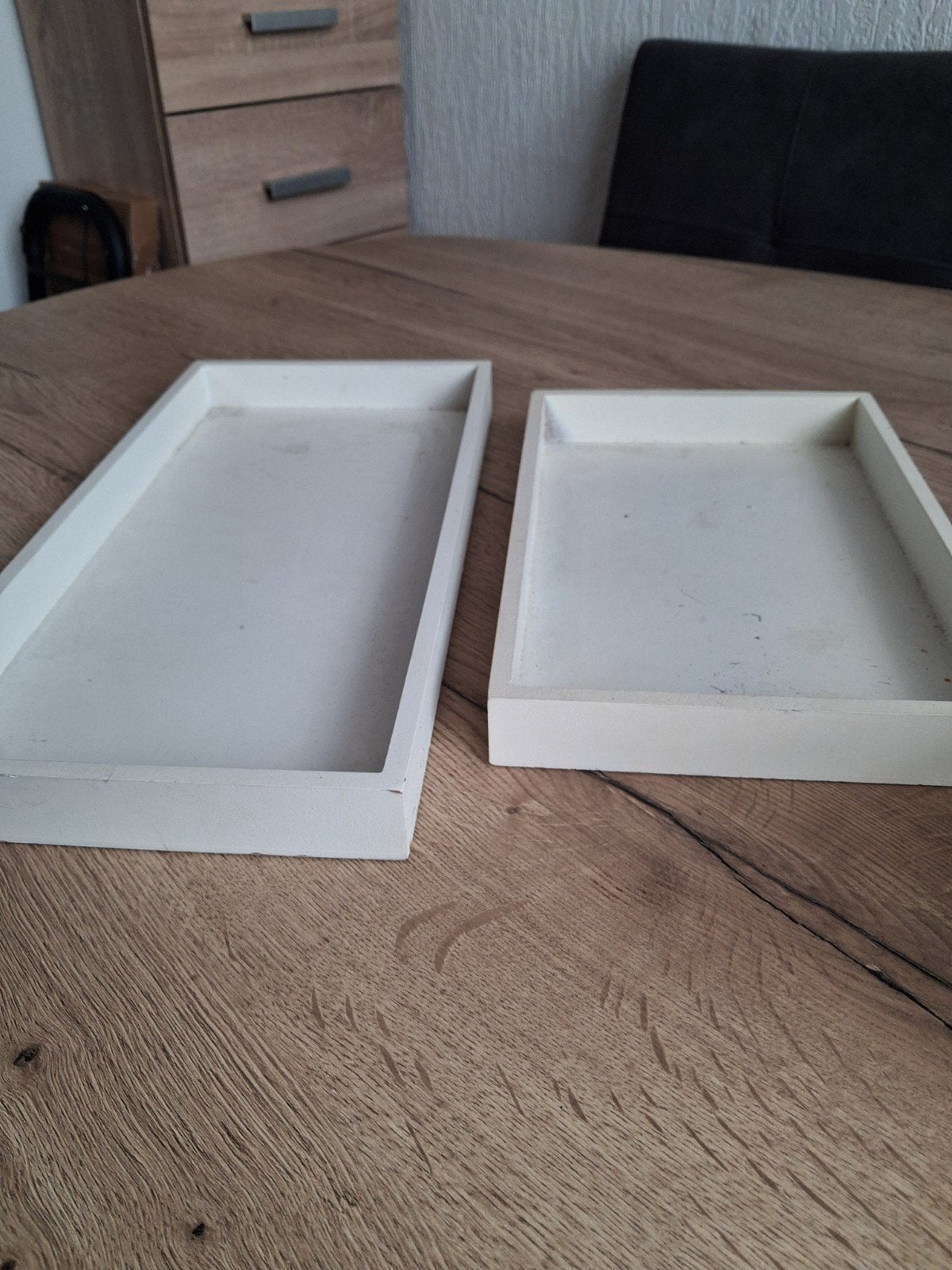 2 houten dienbladen/kaarsenplateaus - voor €1,50, Huis en Inrichting, Woonaccessoires | Dienbladen, Ophalen of Verzenden