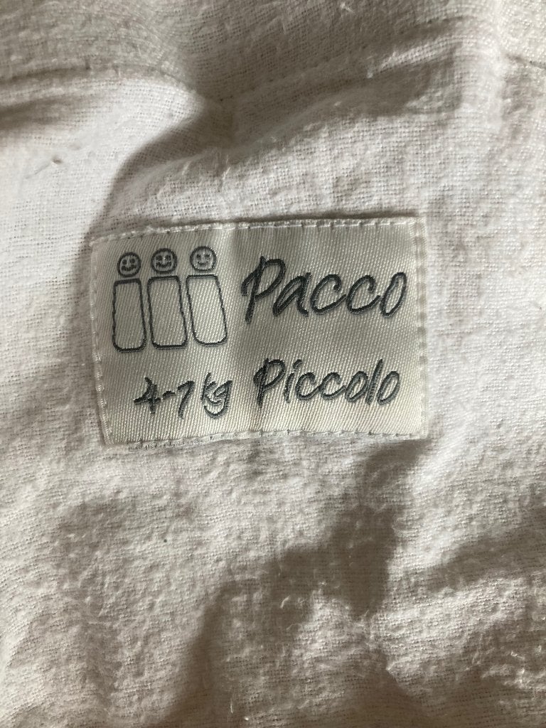 Pacco Piccolo inbakerdoek 4 tot 7 kg, Gebruikt, Bakerzak of Bakerdoek, Wit, Overige merken