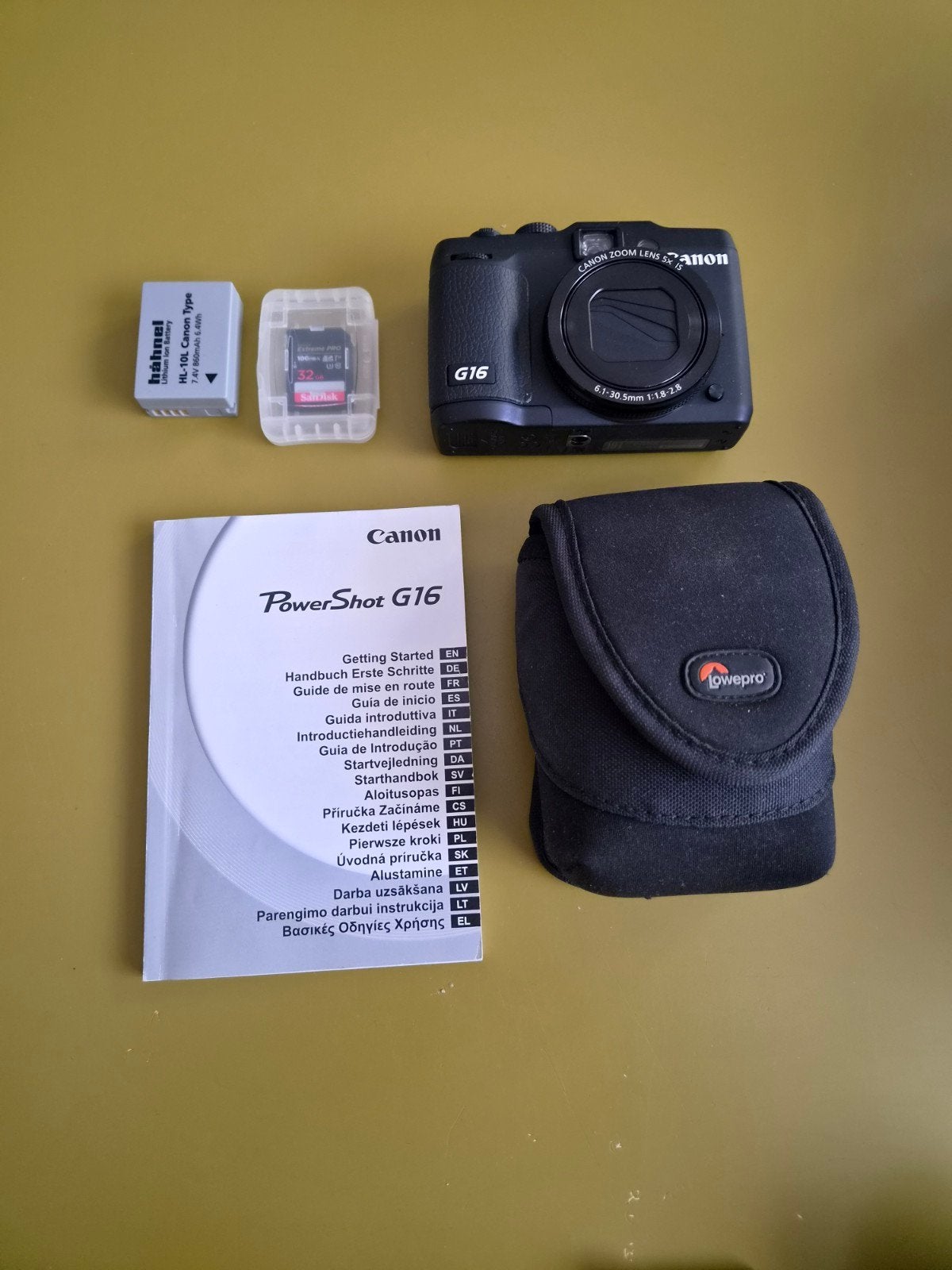 Canon PowerShot G16 compactcamera met accessoires, Audio, Tv en Foto, Fotocamera's Digitaal, Ingebouwde flitser, Gebruikt, Canon