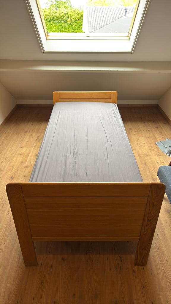 Extra lang eenpersoonsbed 90x220, Ophalen, Gebruikt, 90 cm, Eenpersoons